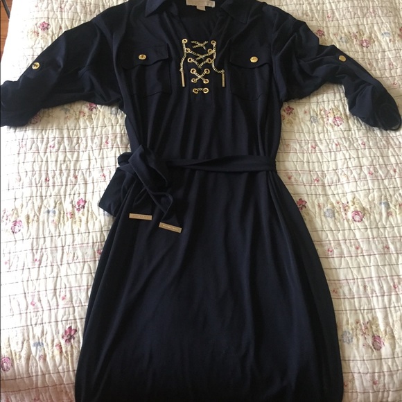 MICHAEL Michael Kors Chain Lace Up Dress - Picture 3 of 10